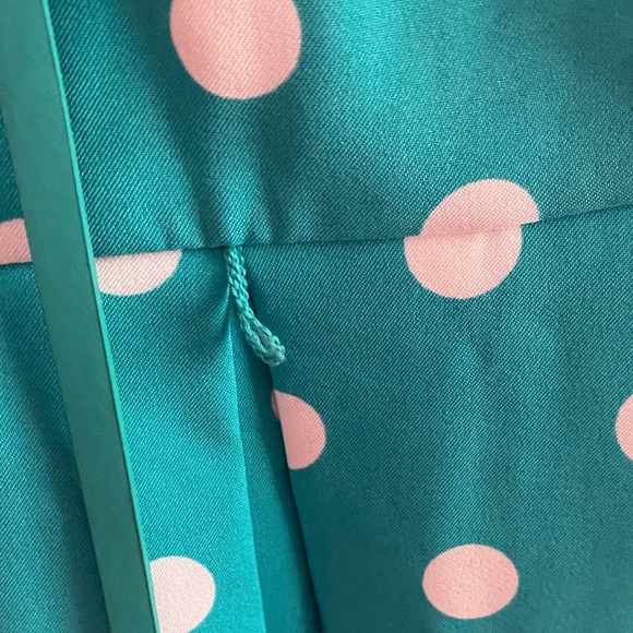 R&K Turquoise Polka Dot Midi Dress - Picture 5 of 7